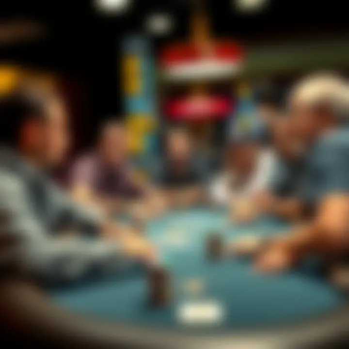 A group of experienced players discussing strategies for the WPT Gold tournament at a poker table