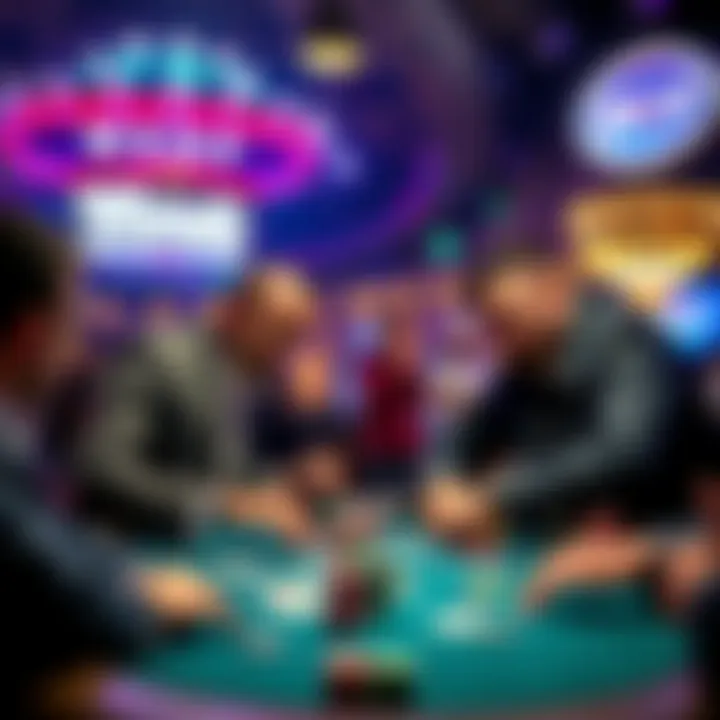 Players Bobby James and Ricky Landais discussing a misdeal at the poker table during the WSOP event