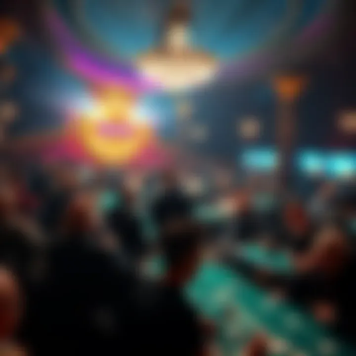 A crowded poker table at the WSOP Main Event showing fewer players than previous years, with empty seats visible.