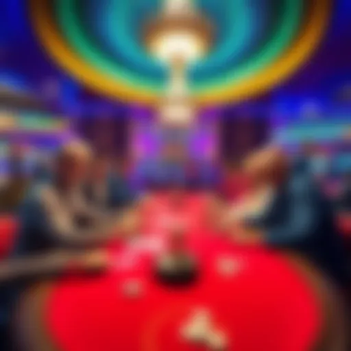 Players sitting at a table in Wynn Las Vegas with cards and chips, showing the lively gaming atmosphere for guests celebrating special occasions like birthdays.