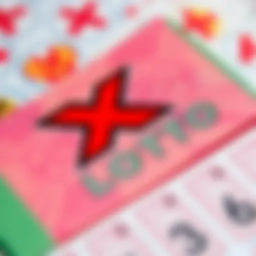 A close-up view of a colorful X Lotto ticket with numbers and logos visible, symbolizing excitement in the lottery world