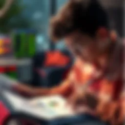 An 18-year-old person reviewing a betting notebook with charts and graphs related to horse racing and NBA betting.