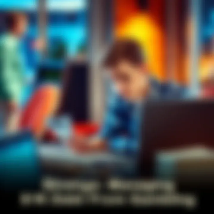 Nineteen-year-old sitting at a table with bills and a laptop, showing signs of stress and concern regarding gambling debt