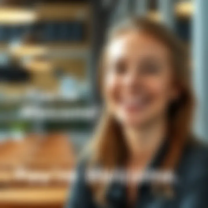 A friendly person with a warm smile, expressing gratitude with the phrase 'You're welcome' in a casual setting.