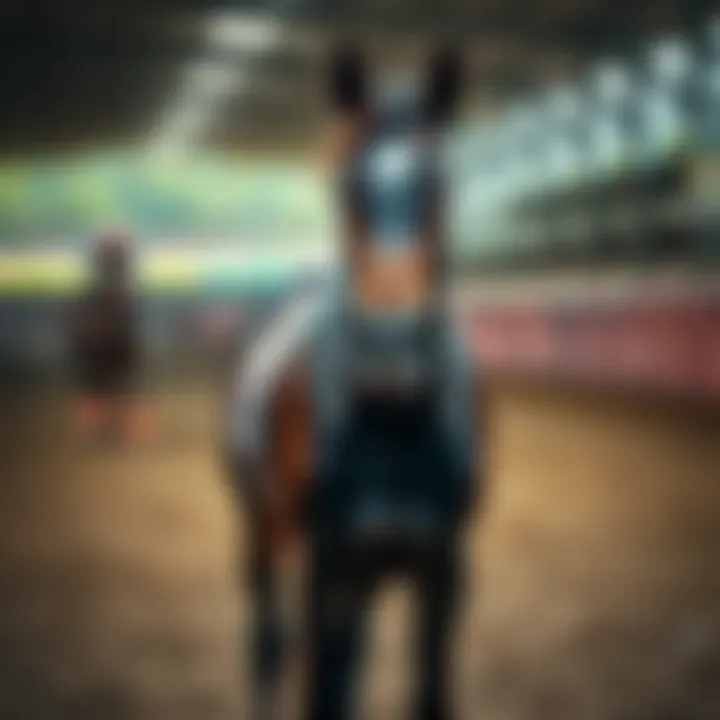 Zedan, the newly named colt, stands proudly in a paddock, showcasing his glossy coat and athletic build, ready for the racing season.