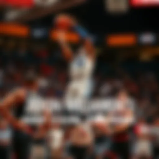 Zion Williamson leaps high to catch a rebound during an intense basketball game with fans cheering in the background