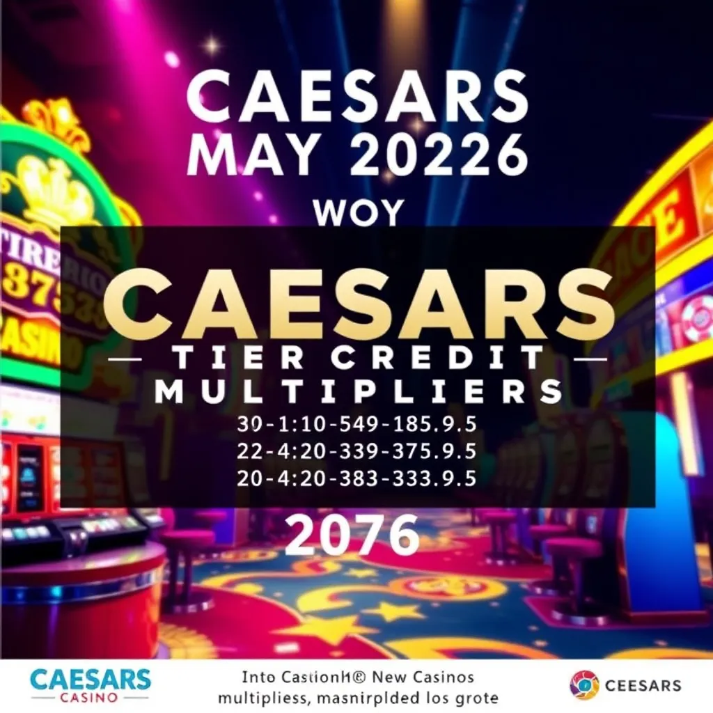 2026 Caesars Tier Credit Multipliers Updated for May - CasinoNewsWatch